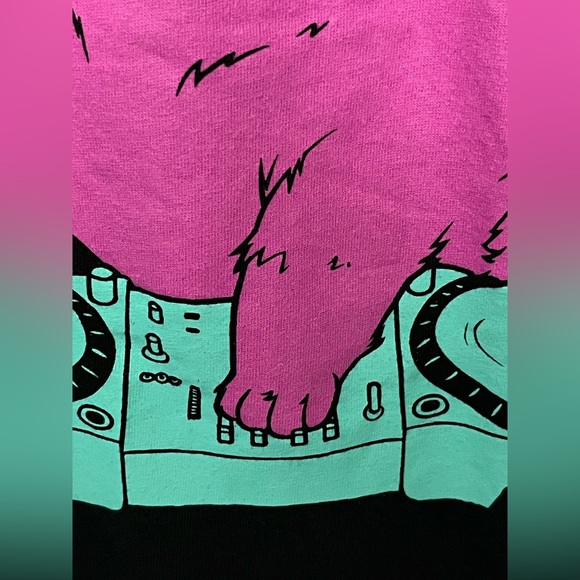 Cat TShirts Women Men Original Design DJ Space Cat Ltd Print W/ Sticker S-XL - Picture 9 of 16